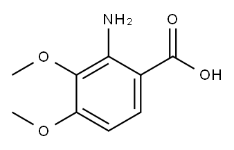 2-氨基-3,4-二甲氧基苯甲酸 结构式