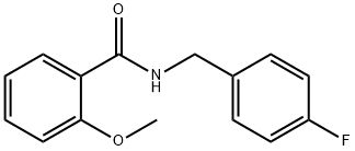 N-(4-氟苄基)-2-甲氧基苯甲酰胺 结构式