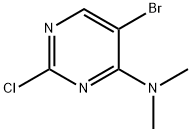5-溴-2-氯-N,N-二甲基嘧啶-4-胺 结构式