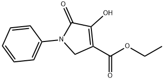 4-羟基-5-氧代-1-苯基-2,5-二氢-1H-吡咯-3-羧酸乙酯 结构式