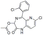 3-(acetoxy)-7-chloro-5-(2-chlorophenyl)-1,3-dihydro-2H-pyrido[3,2-e]-1,4-diazepin-2-one 结构式