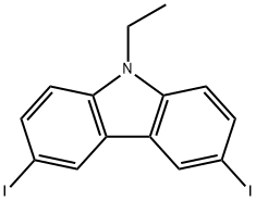 9-乙基-3,6-二碘-9H-咔唑 结构式