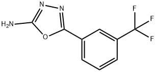 5-[3-(三氟甲基)苯基]-1,3,4-噁二唑-2-胺 结构式