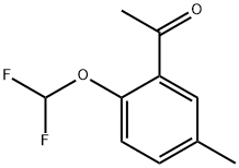 1-(2-(二氟甲氧基)-5-甲基苯基)乙烷-1-酮 结构式