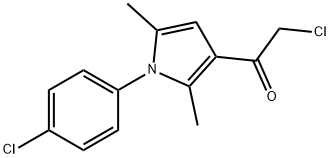 2-氯-1-[1-(4-氯苯基)-2,5-二甲基-1H-吡咯-3-基]-1-乙酮 结构式