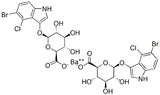 5-溴代-4-氯代-1H-吲哚-3-基-Β-D-吡喃葡萄糖艾杜糖醛酸钡盐 结构式