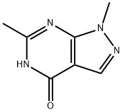 1,6-二甲基-1H,4H,5H-吡唑并[3,4-D]嘧啶-4-酮 结构式