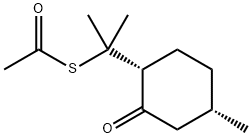 S-[1-methyl-1-(4-methyl-2-oxocyclohexyl)ethyl] (1R-cis)-ethanethioate 结构式