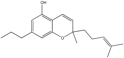 (+)-2-METHYL-2-(4-METHYL-3-PENTENYL)-7-PROPYL-2H-1-BENZOPYRAN-5-OL 结构式