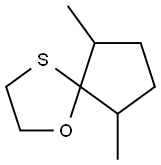 6,9-Dimethyl-1-oxa-4-thiaspiro[4.4]nonane 结构式