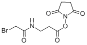 3-(溴乙酸酰基)丙酸琥珀酰亚胺酯 结构式