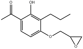 1-[2-HYDROXY-4-(OXIRAN-2-YLMETHOXY)-3-PROPYLPHENYL]ETHAN-1-ONE 结构式