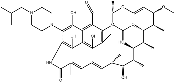 异丁基哌嗪利福霉素 结构式