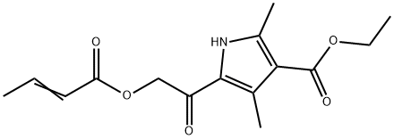 1H-Pyrrole-3-carboxylicacid,2,4-dimethyl-5-[[(1-oxo-2-butenyl)oxy]acetyl]-,ethylester(9CI) 结构式