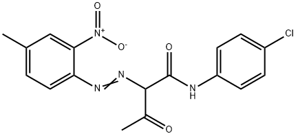 N-(4-chlorophenyl)-2-[(4-methyl-2-nitrophenyl)azo]-3-oxobutyramide 结构式