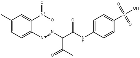 4-[[2-[(4-methyl-2-nitrophenyl)azo]-1,3-dioxobutyl]amino]benzenesulphonic acid 结构式