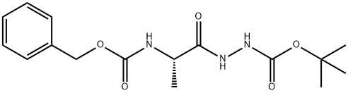 2-[(S)-1-Oxo-2-[[(benzyloxy)carbonyl]amino]propyl]hydrazine-1-carboxylic acid tert-butyl ester 结构式