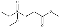 O,O-二甲基-S-(甲氧基羰基甲基)硫代磷酸酯 结构式