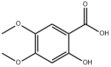 2-羟基-4,5-二甲氧基苯甲酸 结构式