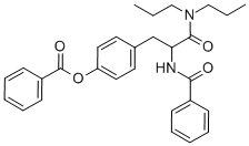 ALPHA-(苯甲酰氨基)-4-(苯甲酰氧基)-N,N-二丙基苯丙酰胺 结构式