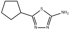 5-cyclopentyl-1,3,4-thiadiazol-2-amine(SALTDATA: FREE) 结构式