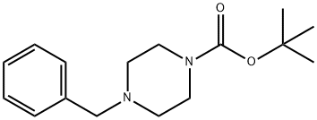 1-苄基-4-Boc-哌嗪 结构式