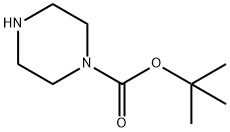 1-Boc-哌嗪 结构式