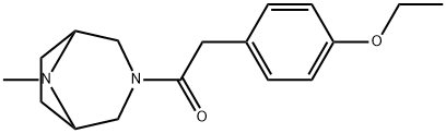 3,8-Diazabicyclo(3.2.1)octane, 3-(p-ethoxyphenyl)acetyl-8-methyl- 结构式