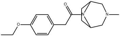 8-(p-Ethoxyphenylacetyl)-3-methyl-3,8-diazabicyclo(3.2.1)octane 结构式