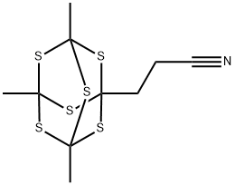 3,5,7-Trimethyl-2,4,6,8,9,10-hexathiaadamantane-1-propiononitrile 结构式