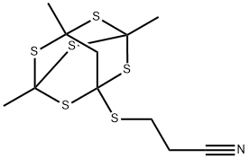 3-[(1,5,7-Trimethyl-2,4,6,8,9-pentathiaadamantan-3-yl)thio]propiononitrile 结构式
