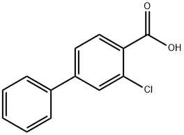 3-氯-[1,1'-联苯]-4-羧酸 结构式