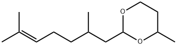 2-(2,6-dimethyl-5-heptenyl)-4-methyl-1,3-dioxane 结构式
