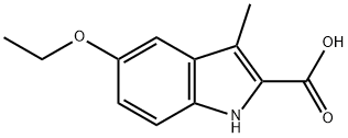 5-乙氧基-3-甲基-1H-2-吲哚甲酸 结构式