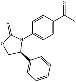 (S)-3-(4-ACETYLPHENYL)-4-PHENYLOXAZOLIDIN-2-ONE 结构式