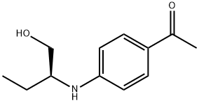 (S)-1-[4-(1-HYDROXYMETHYLPROPYLAMINO)PHENYL]ETHANONE 结构式