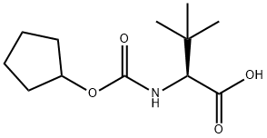 N-环戊氧羰基-L-叔亮氨酸 结构式