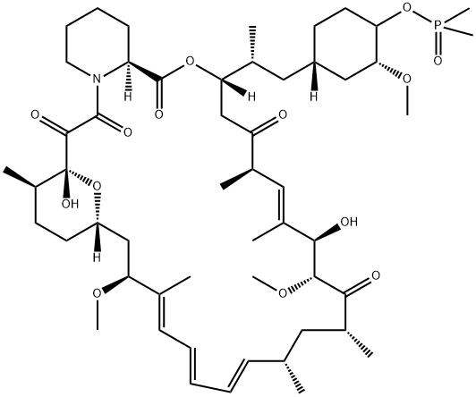 42-(二甲基亚膦酰)雷帕霉素 结构式