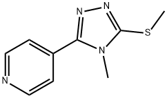 4-甲基-3-甲基硫代-5-(4-吡啶)-1,2,4-噻唑 结构式