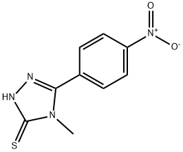 4-甲基-5-(4-硝基苯基)-2H-1,2,4-三唑-3-硫酮 结构式