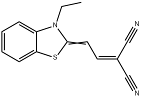 MALONONITRILE, [2-(3-ETHYL-2-BENZOTHIAZOLINYLIDENE)ETHYLIDENE]- 结构式