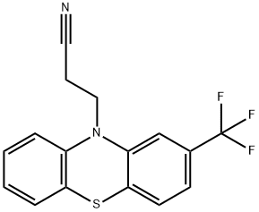 3-(2-Trifluoromethyl-10H-phenothiazin-10-yl)propiononitrile 结构式