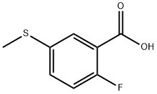 2-氟-5-甲硫基苯甲酸 结构式