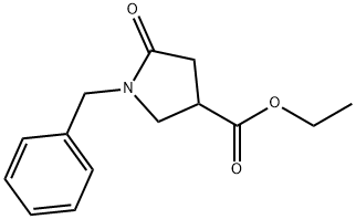 1-苄基-5-氧代吡咯啉-3-甲酸乙酯 结构式