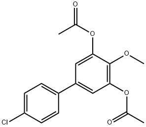 4'-Chloro-4-methoxy-1,1'-biphenyl-3,5-diol diacetate 结构式