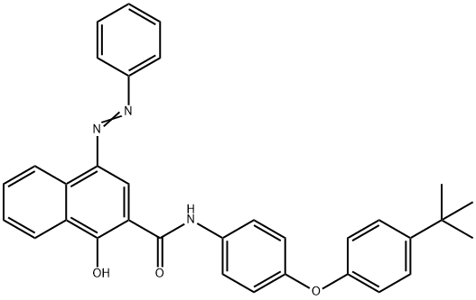 N-[4-[4-(tert-butyl)phenoxy]phenyl]-1-hydroxy-4-(phenylazo)naphthalene-2-carboxamide 结构式