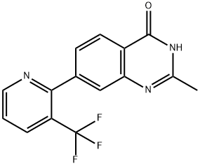 2-METHYL-7-[3-(TRIFLUOROMETHYL)PYRIDIN-2-YL]QUINAZOLIN-4-OL 结构式