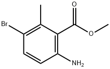 6-氨基-3-溴-2-甲基苯甲酸甲酯 结构式