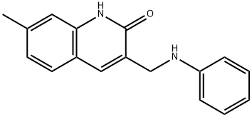 7-甲基-3-((苯基氨基)甲基)喹啉-2-醇 结构式