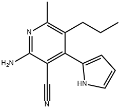 3-Pyridinecarbonitrile,2-amino-6-methyl-5-propyl-4-(1H-pyrrol-2-yl)-(9CI) 结构式